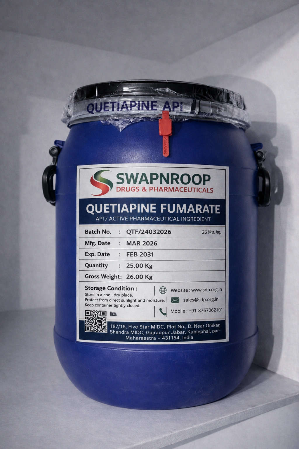 Quetiapine API Manufacturer in Maharashtra India