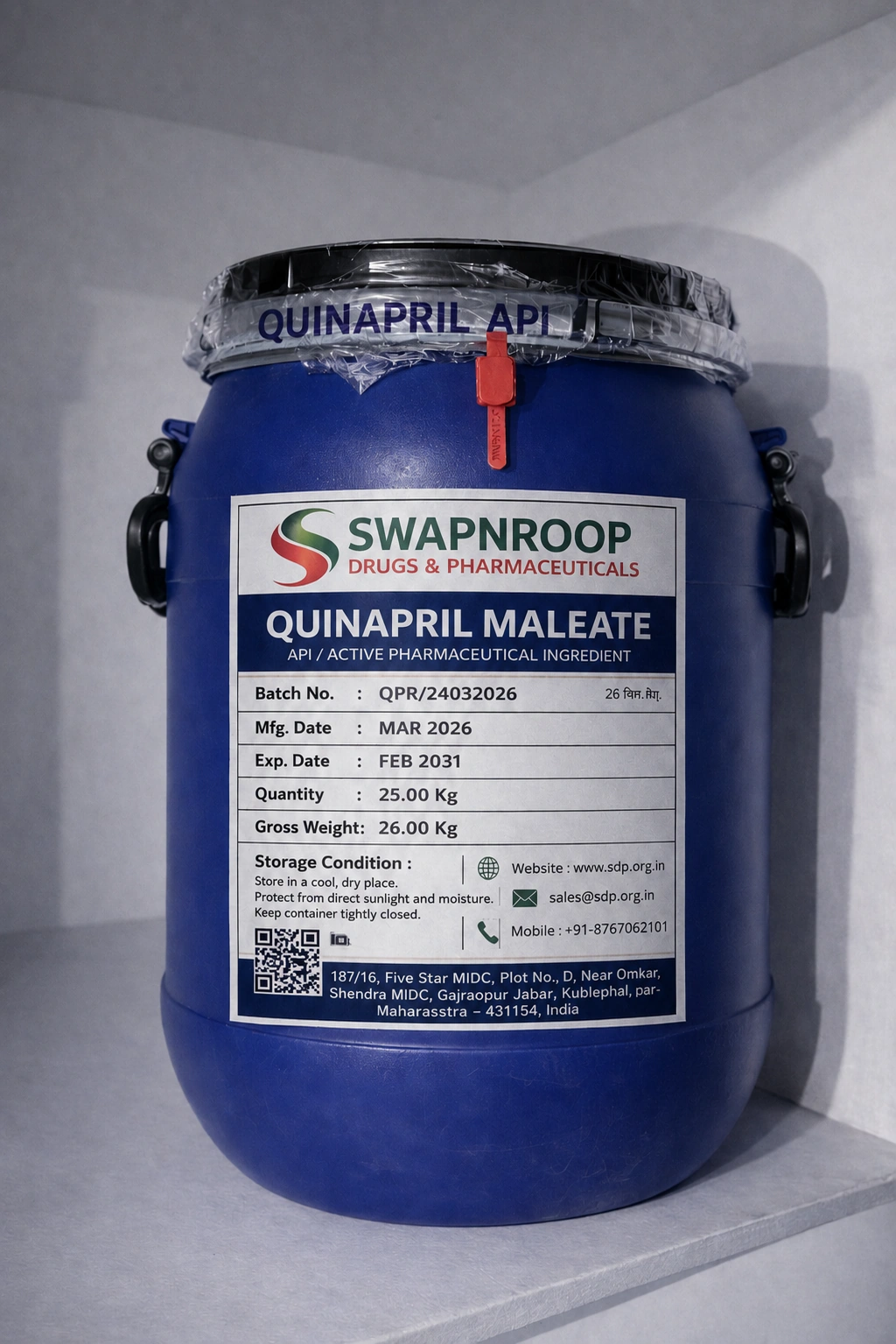 Quinapril API Manufacturer in Maharashtra India