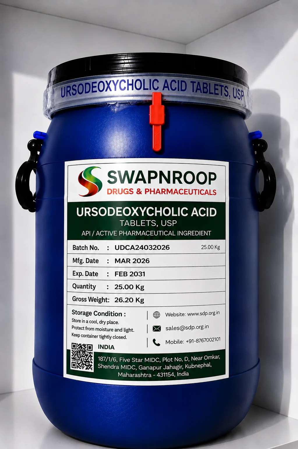 Ursodeoxycholic acid API