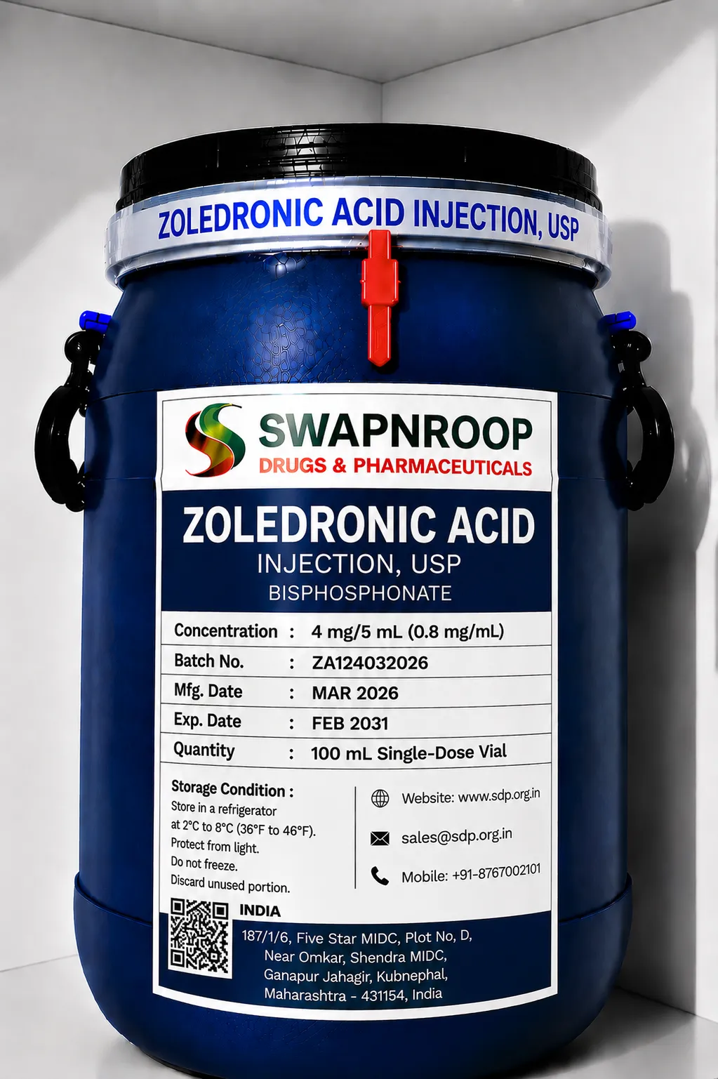 Zoledronic acid API