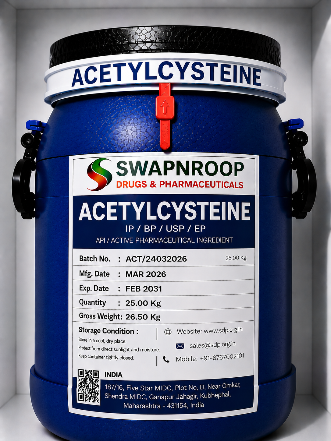 Acetylcysteine API Manufacturer India