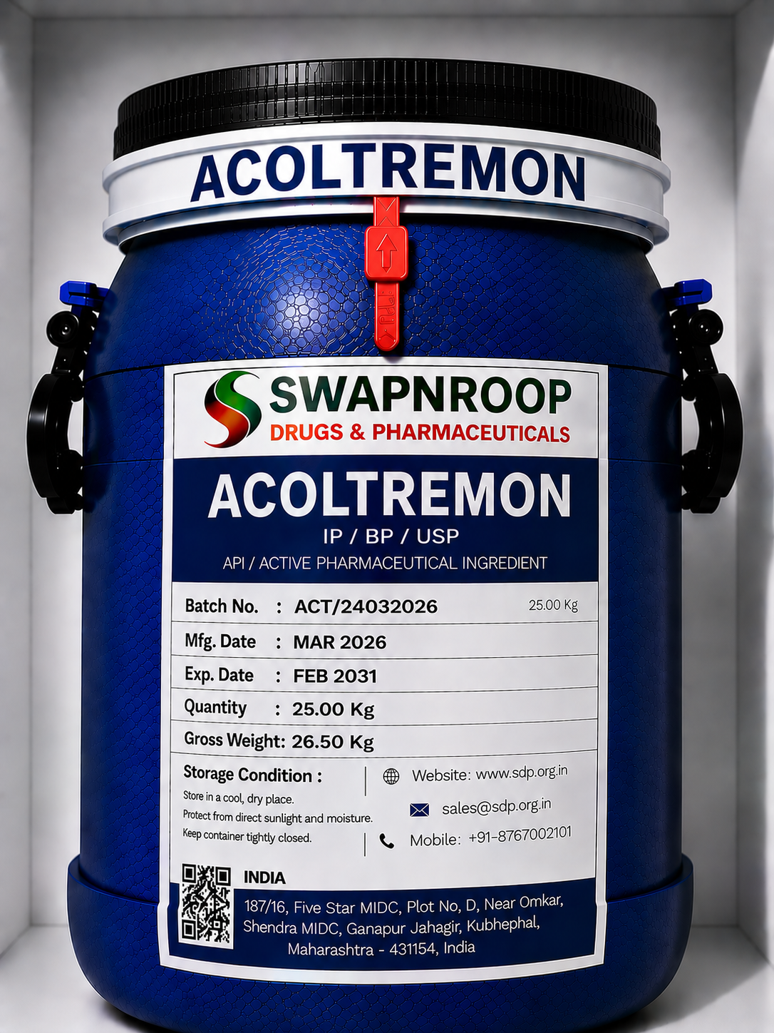 Acoltremon API Manufacturer India