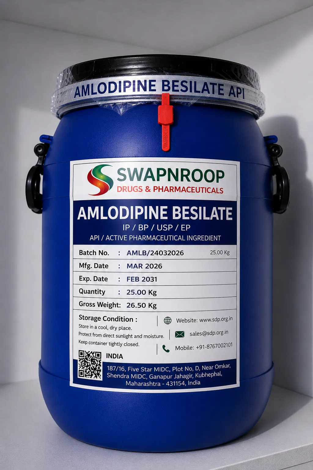 Amlodipine Besilate API Manufacturer Maharashtra India
