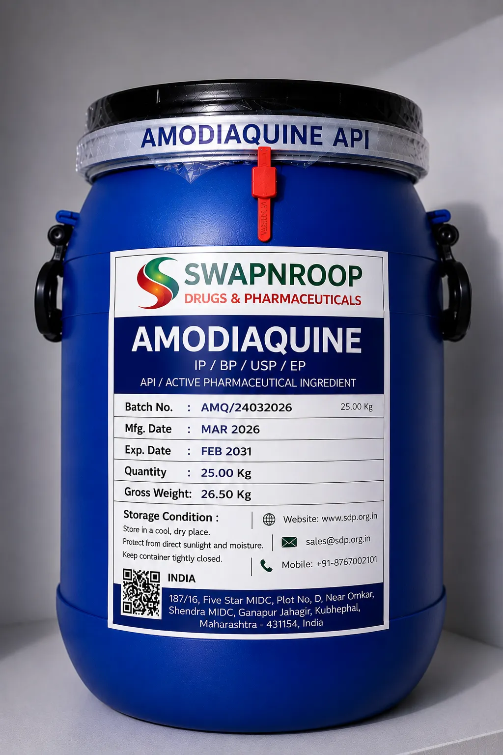 Amodiaquine API Manufacturer Maharashtra India