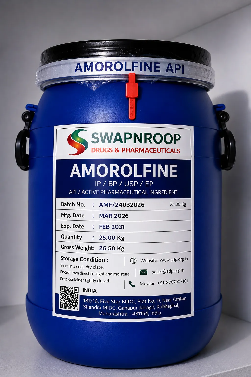 Amorolfine HCl API Manufacturer Maharashtra India