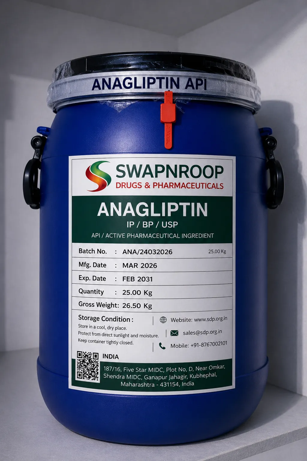 Anagliptin API Manufacturer Maharashtra India