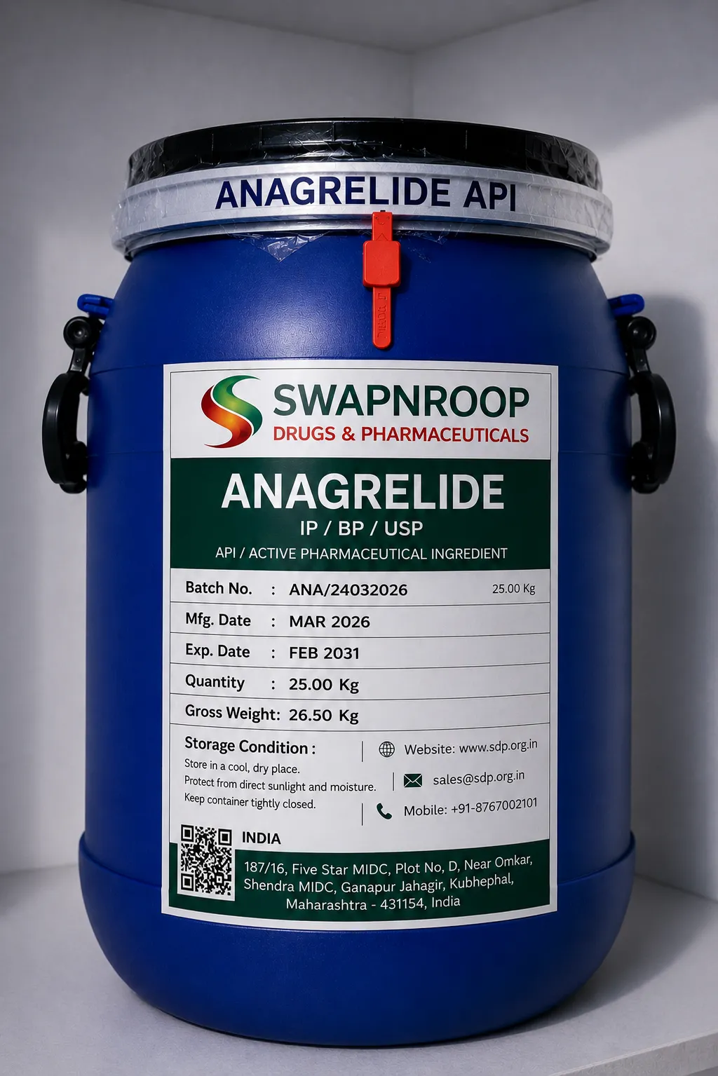 Anagrelide API Manufacturer Maharashtra India