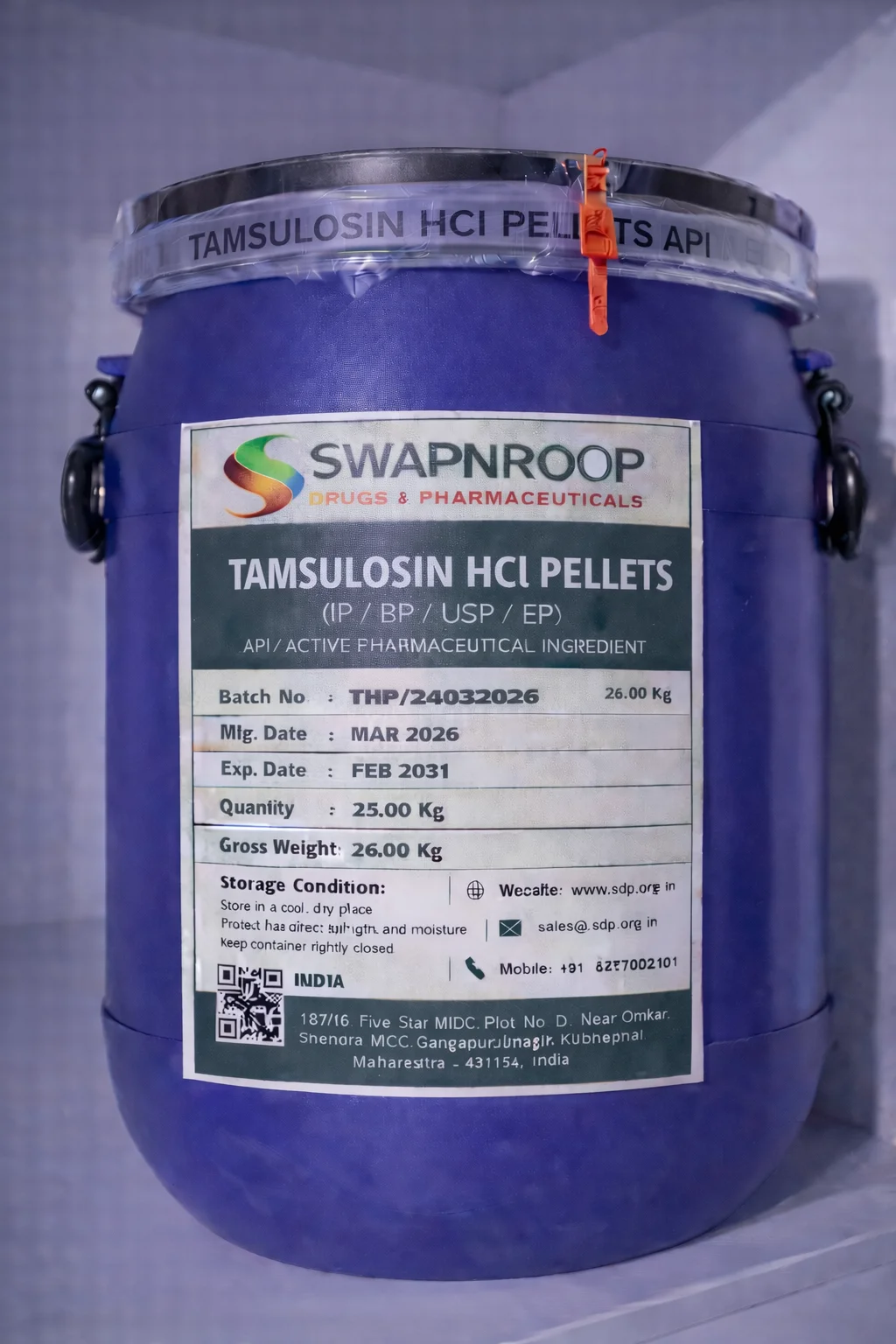 Tamsulosin HCl Pellets