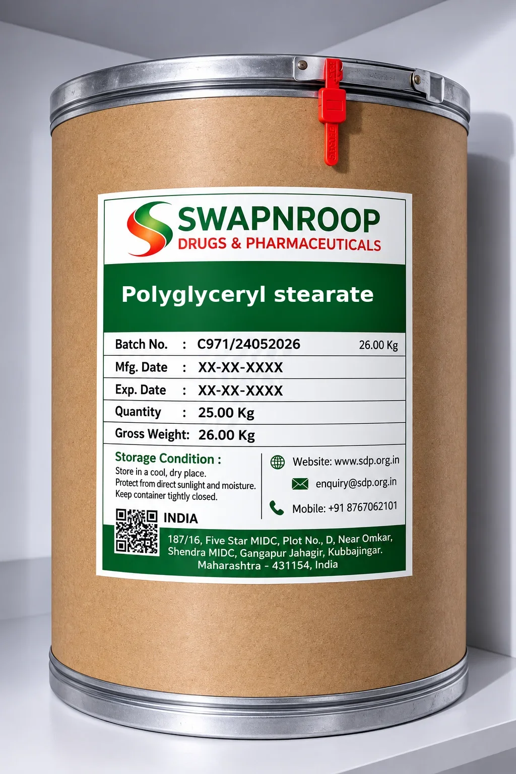 Polyglyceryl Stearate Manufacturer & Supplier in India | Swapnroop Pharma
