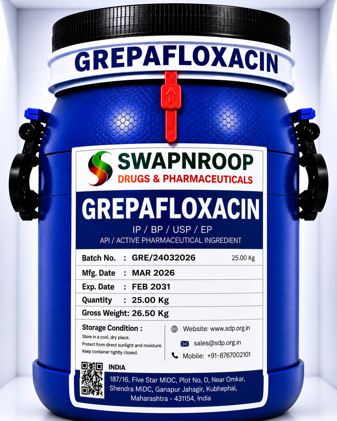 Grepafloxacin API Manufacturer in India