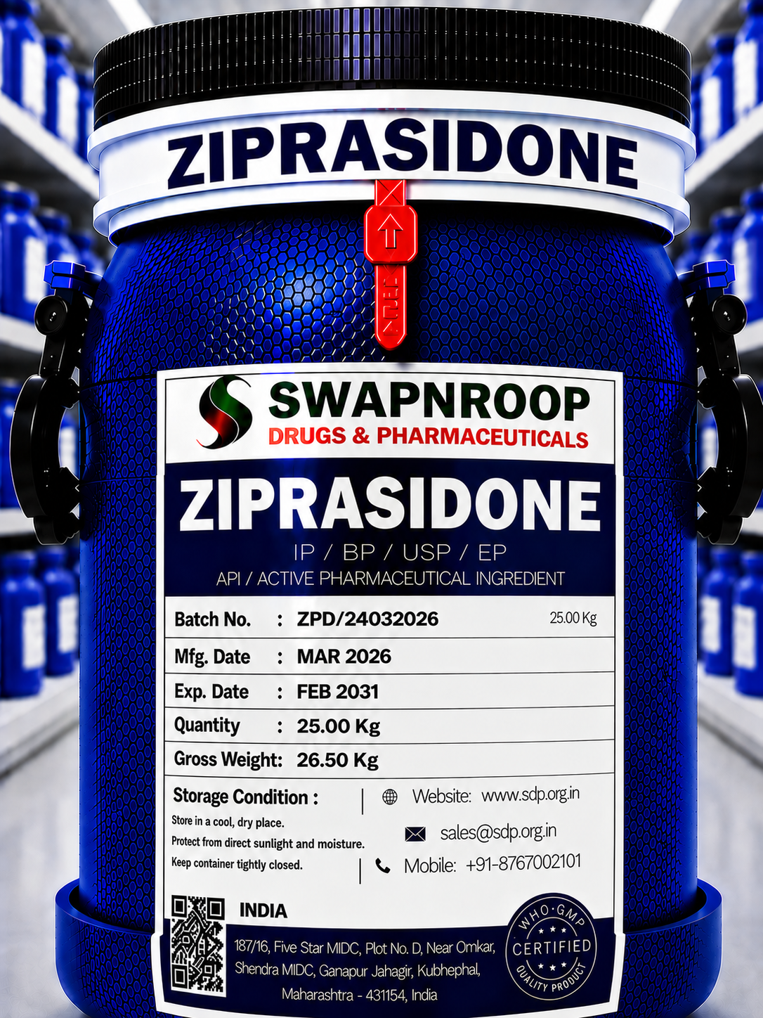Ziprasidone API Manufacturer in India