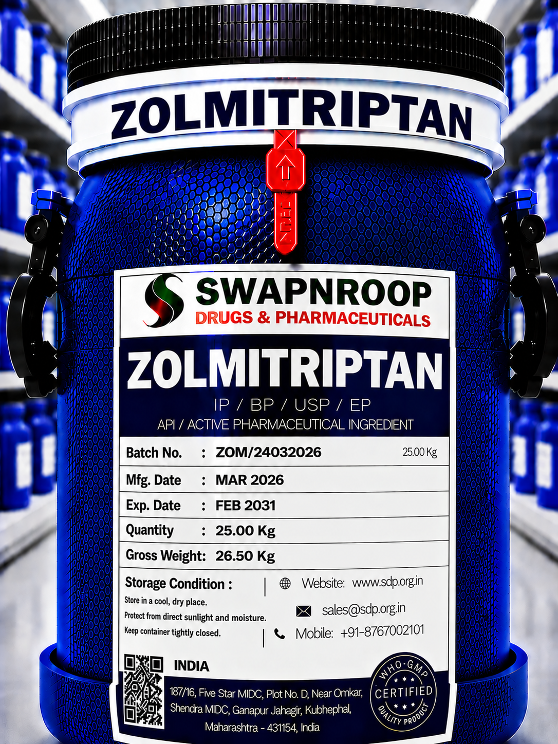Zolmitriptan API Manufacturer in India