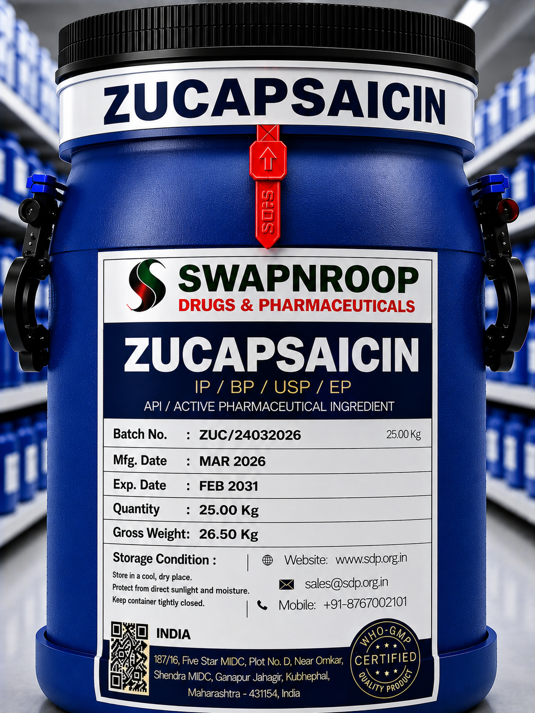 Zucapsaicin API Manufacturer in India