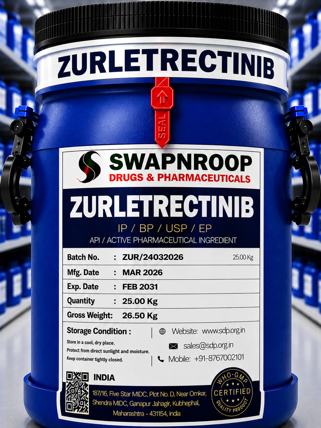 Zurletrectinib API Manufacturer in India