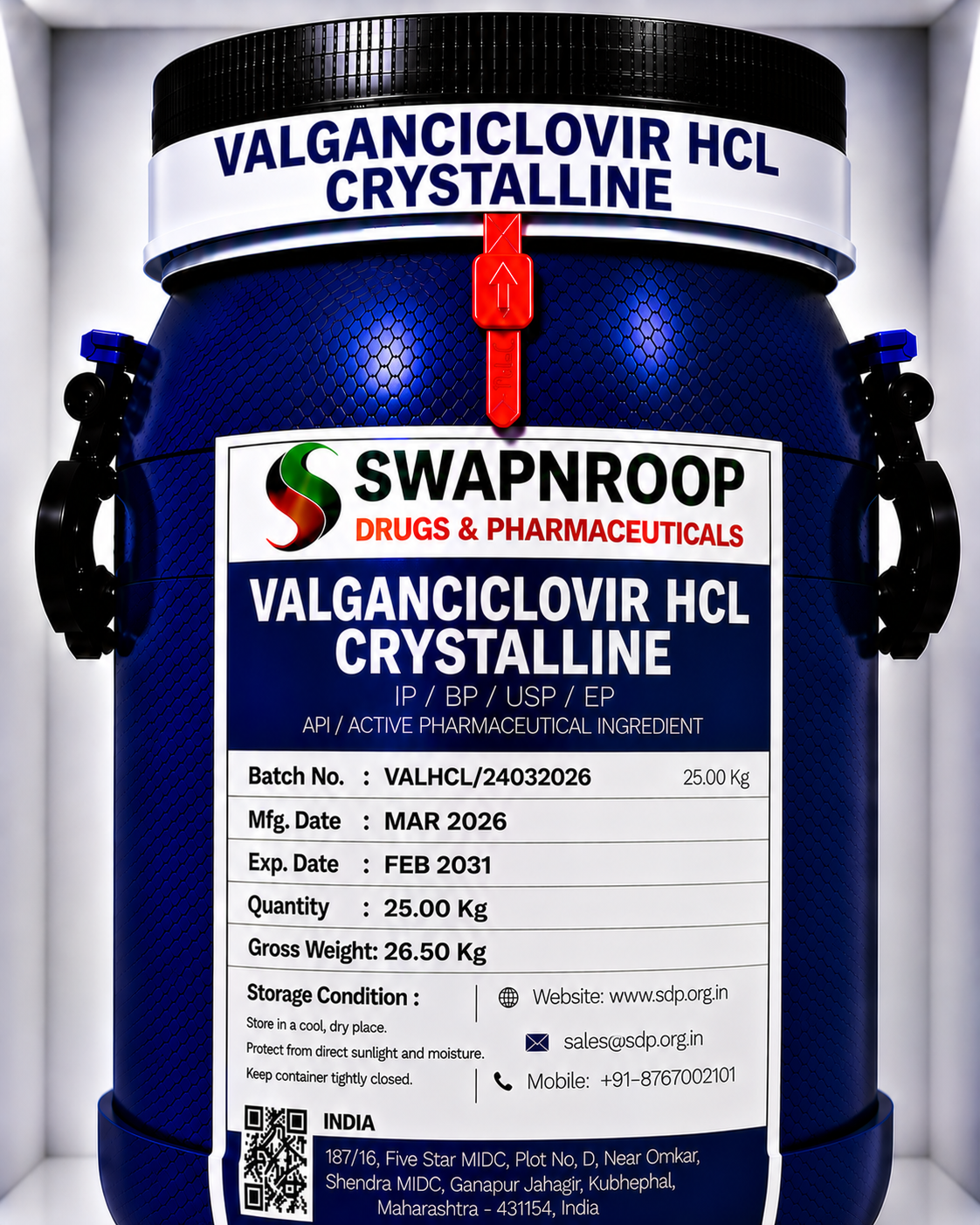 Valganciclovir HCl Crystalline API Manufacturer in India