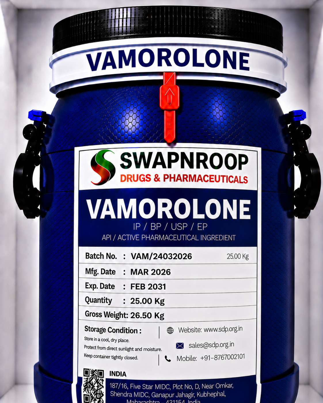 Vamorolone API Manufacturer in India