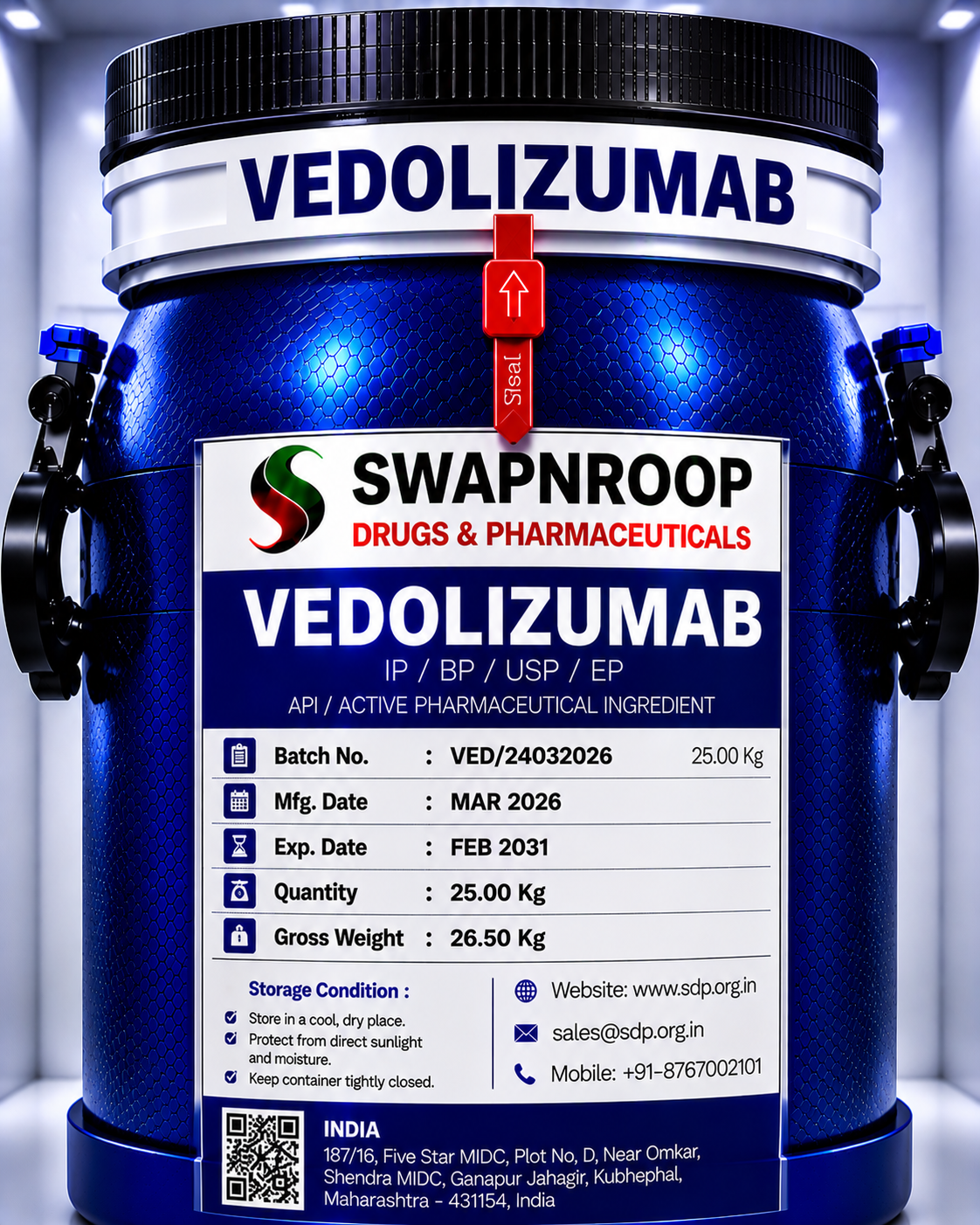 Vedolizumab API Manufacturer in India