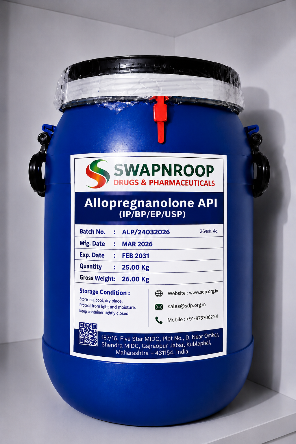 Allopregnanolone API Manufacturer in India
