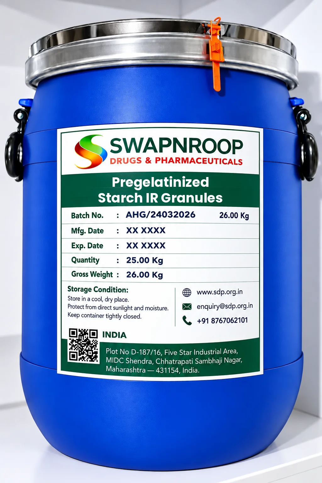 Pregelatinized Starch IR Granules Manufacturer in India