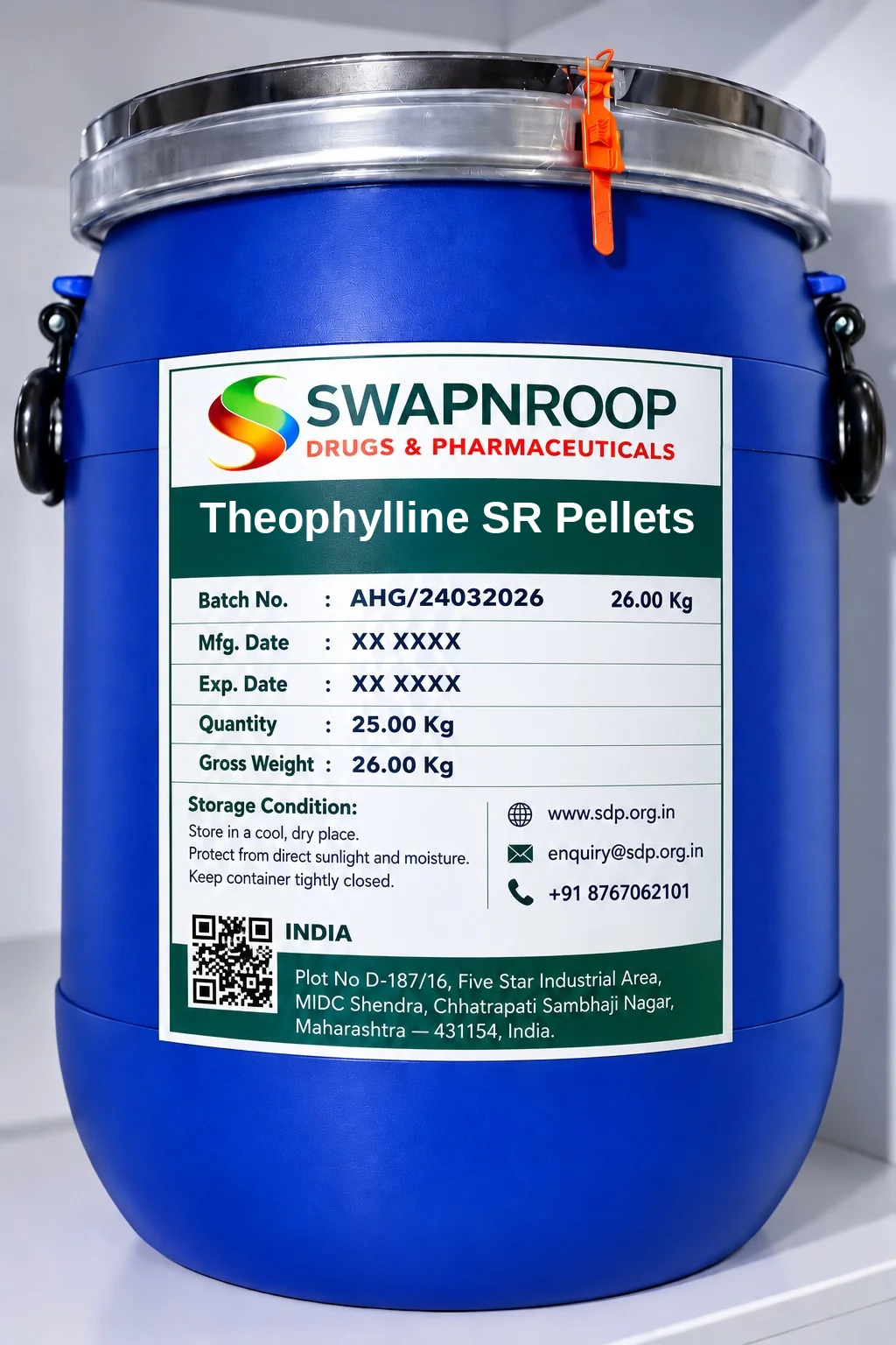 Theophylline SR Pellets Manufacturer in India
