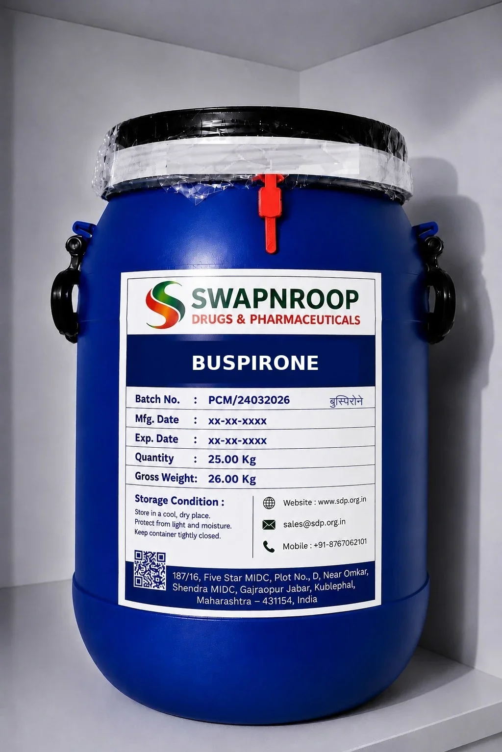 Buspirone Hydrochloride API Manufacturer in India
