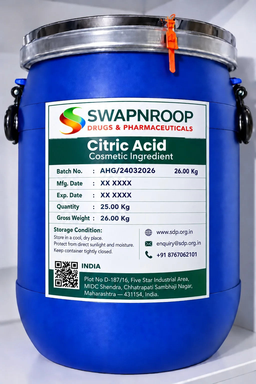 Citric Acid Cosmetic Ingredient Manufacturer in India