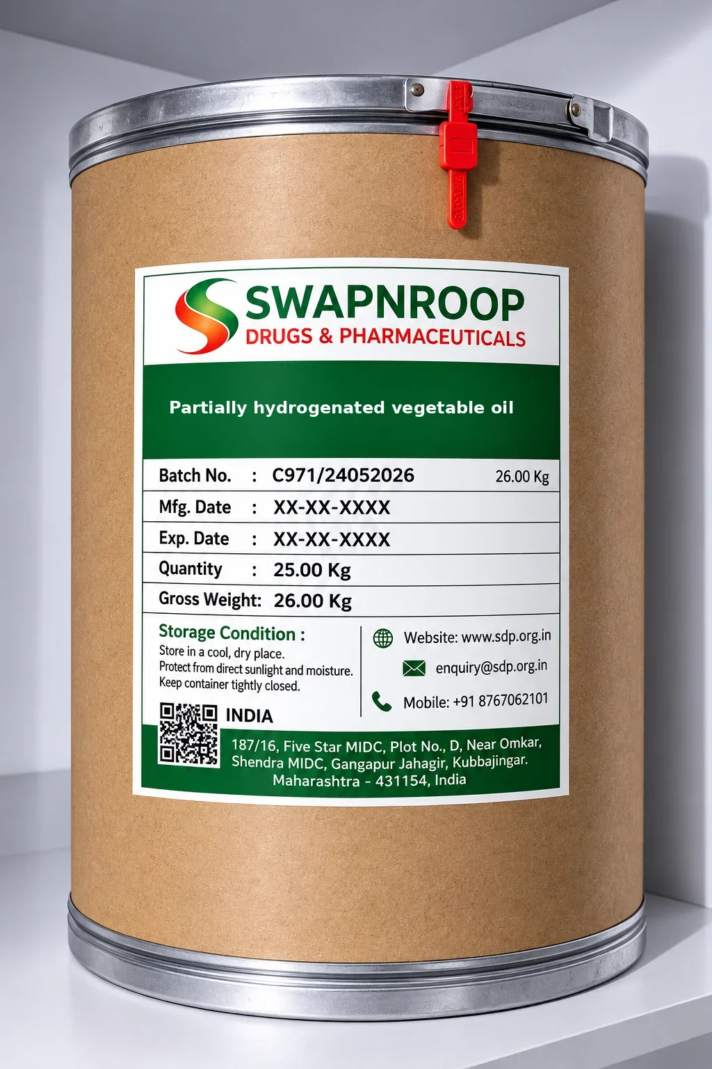 Partially Hydrogenated Vegetable Oil Manufacturer & Supplier in India | Swapnroop Pharma